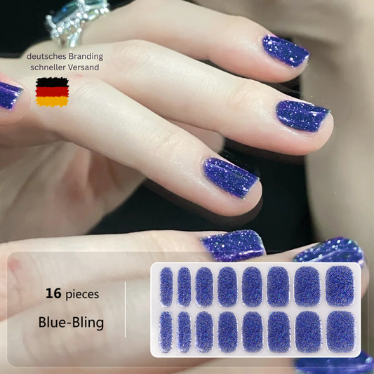 16er GlitterWraps Solid - Blue Bling