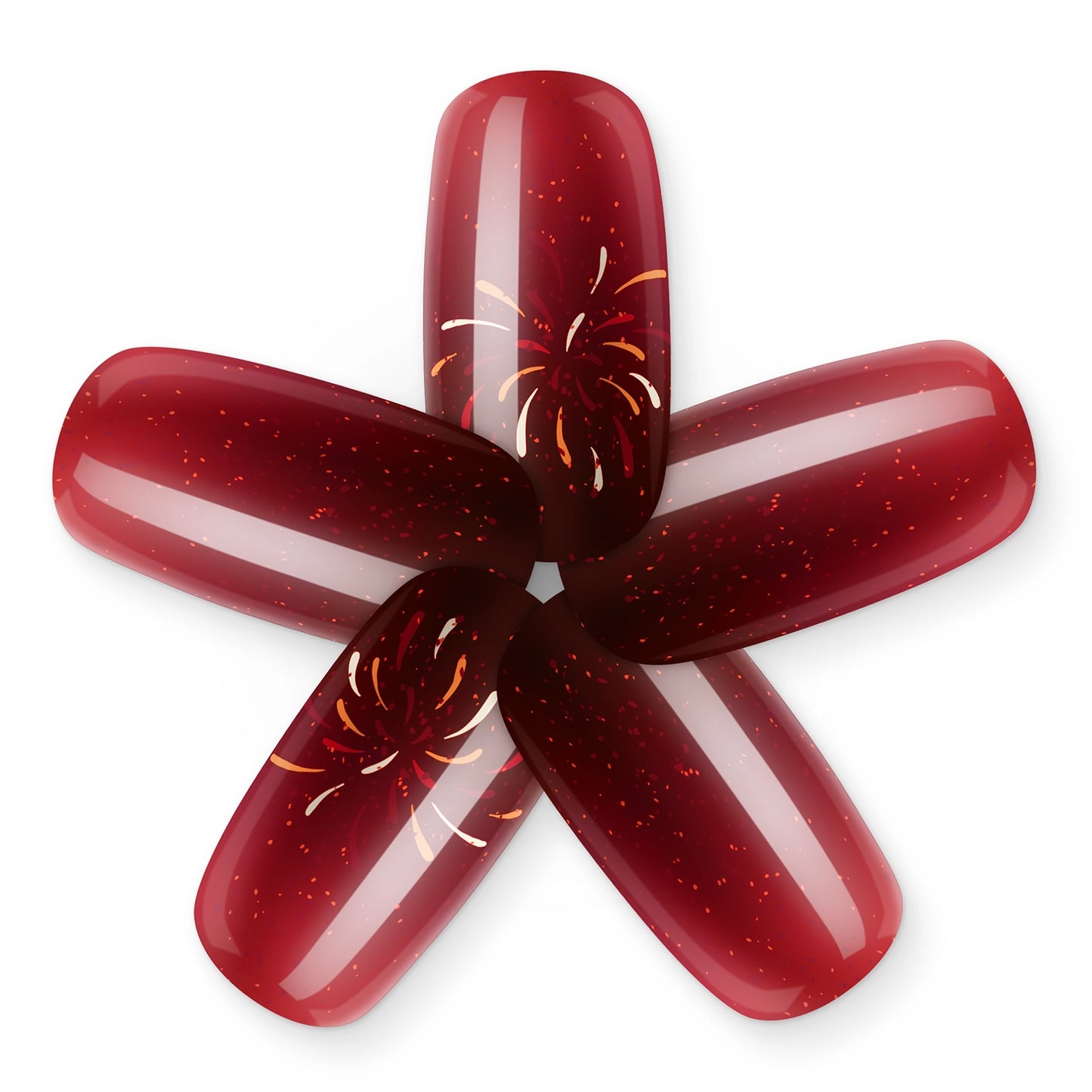 Radiant Burst - Red Burgundy UV