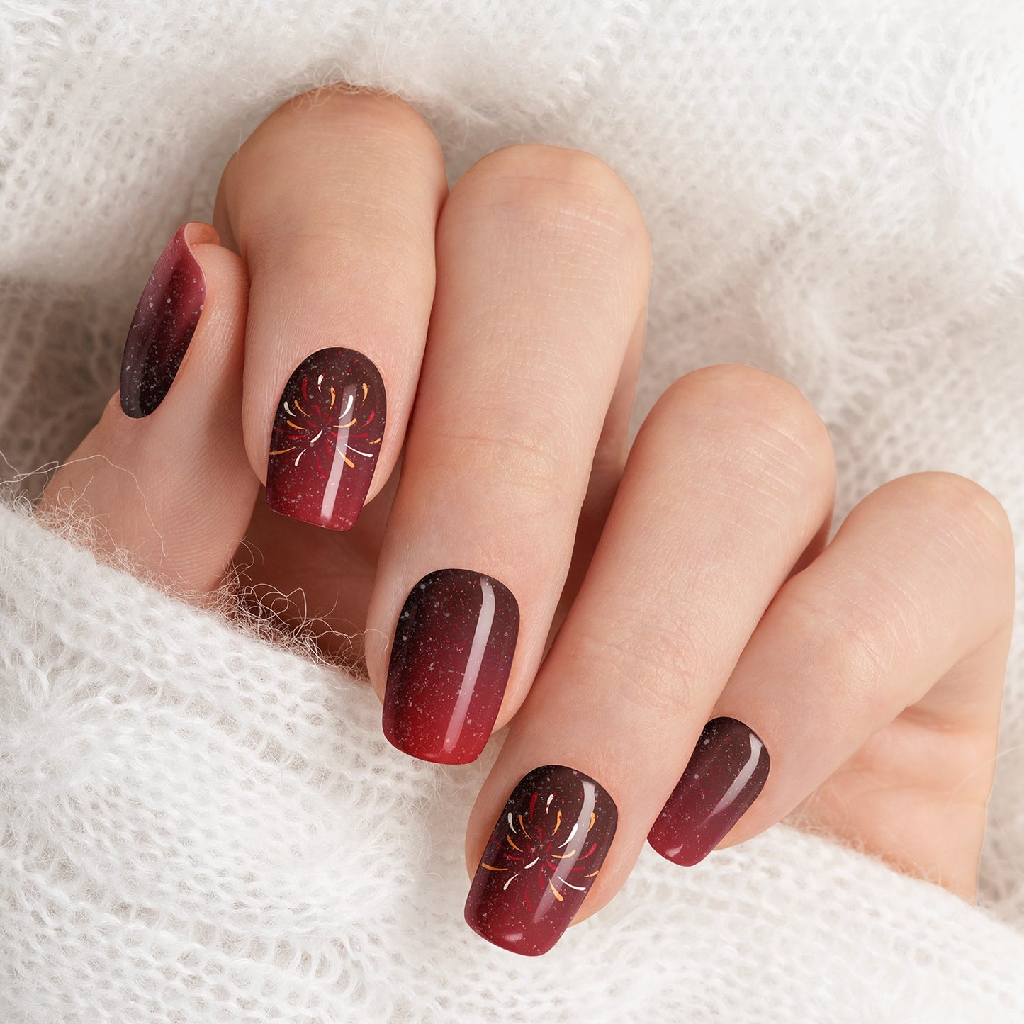 Radiant Burst - Red Burgundy UV