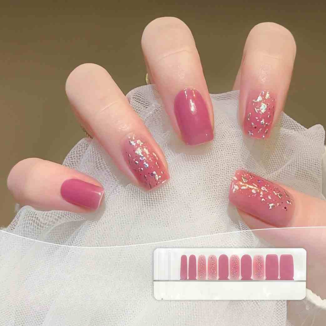 Rosy Glitter Charm (Non-UV Gel)