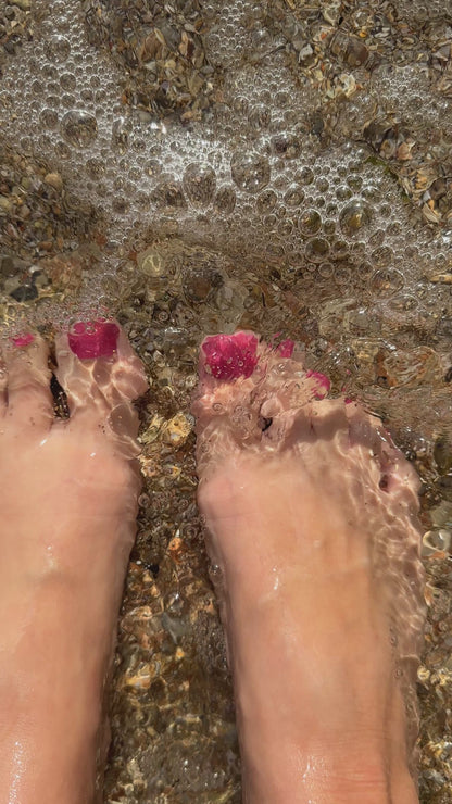 Pedi - Glitter Golden Red Chic